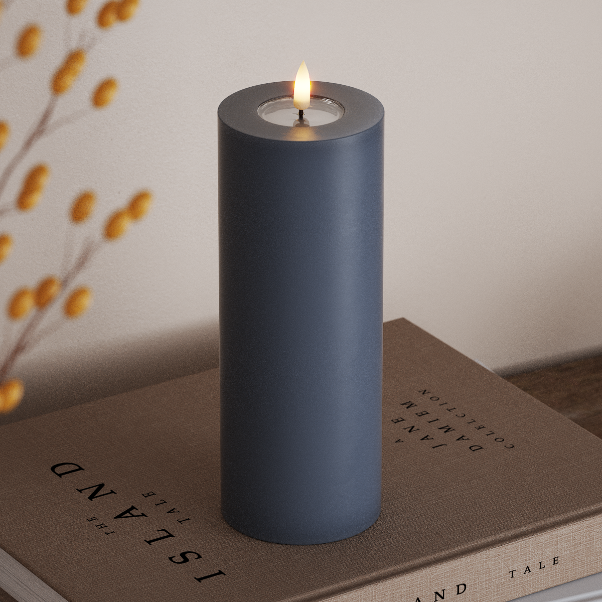 deluxe-homeart-blockkerzen-led-blockkerze-7-5x20cm-eisblau-real-flame image 2