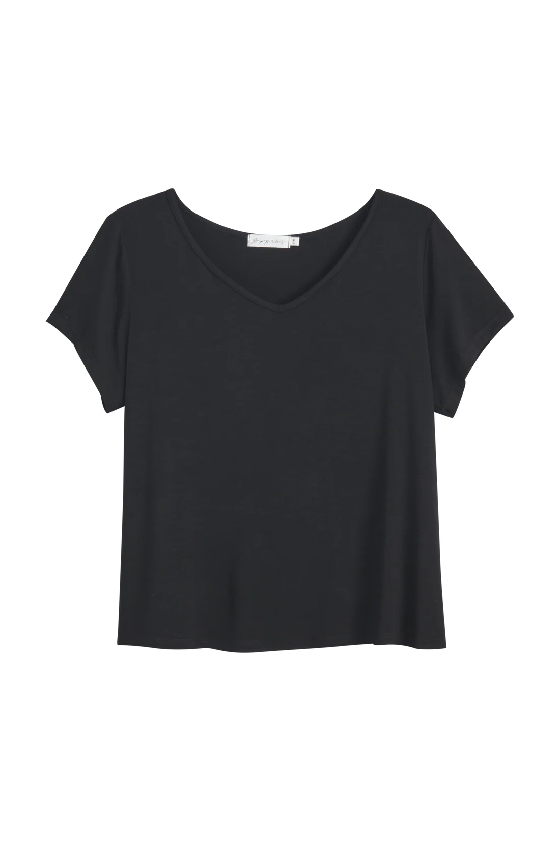 bypias-daily-bambus-t-shirt-damen-schwarz-v-ausschnitt-s-m image 4