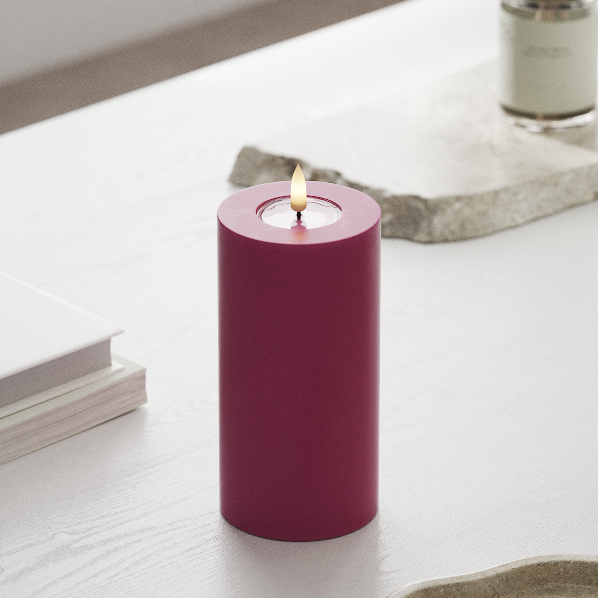 deluxe-homeart-blockkerzen-led-kerze-7-5x15-cm-magenta image 3