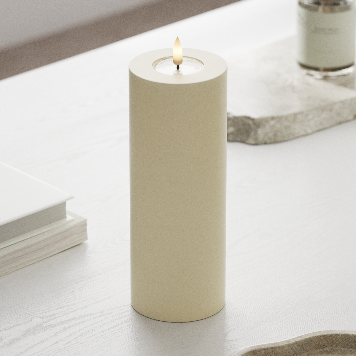 deluxe-homeart-blockkerzen-led-kerze-7-5x20-creme-wachs-timer image 3