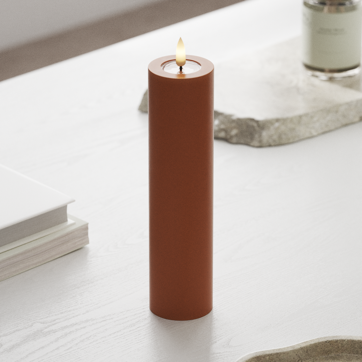 deluxe-homeart-blockkerzen-led-blockkerze-5x20-cm-orange-timer image 3