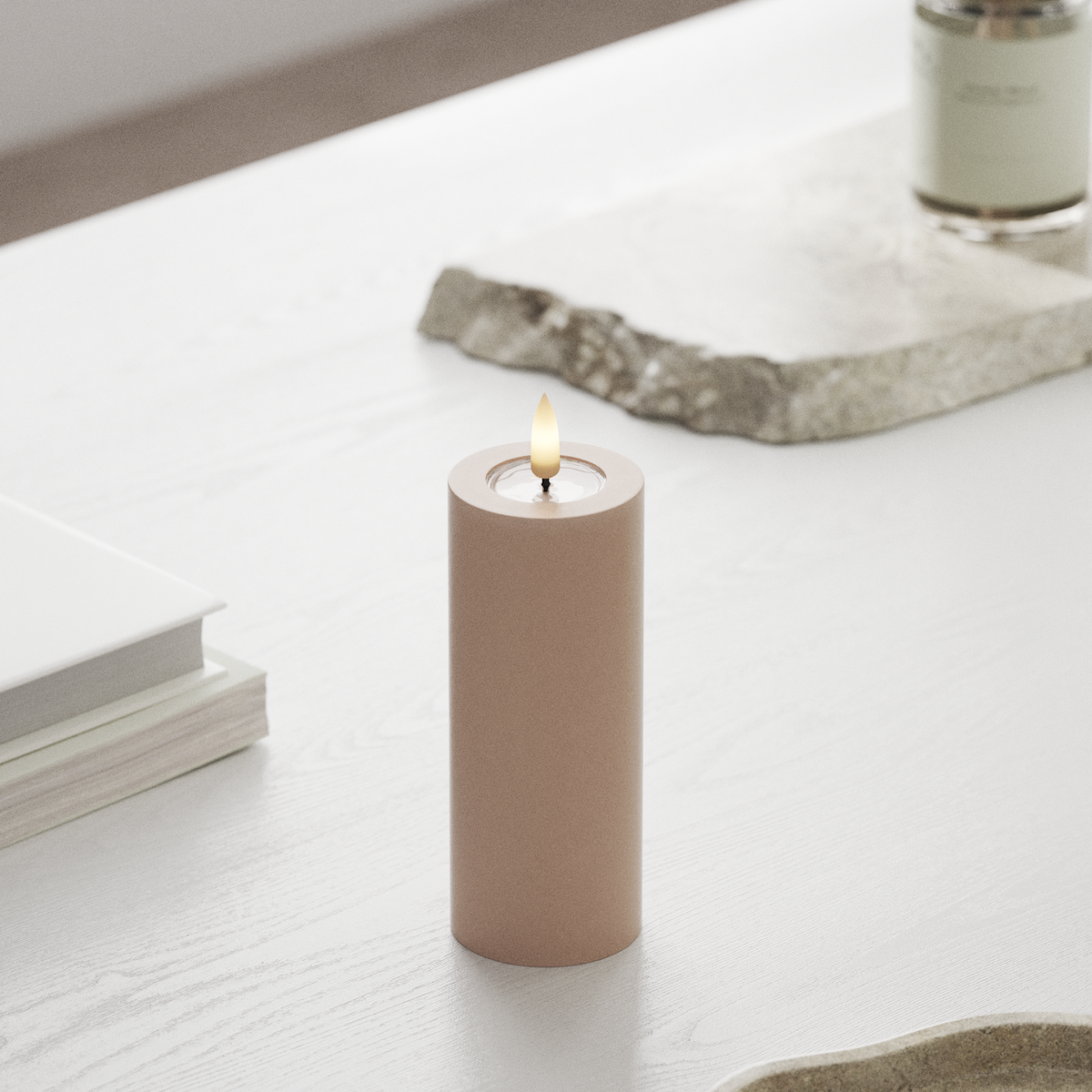 deluxe-homeart-blockkerzen-5x12-5-cm-led-kerze-rosa-real-flame image 3