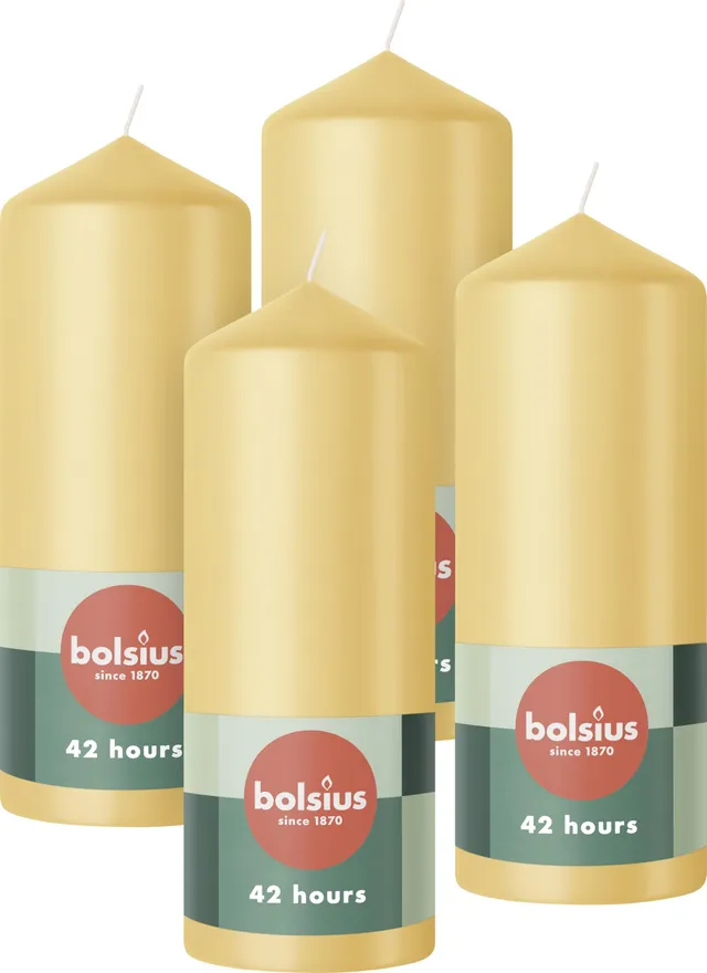 bolsius-essentials-stumpenkerzen-15x6-cm-beige-4-st-ck image 1