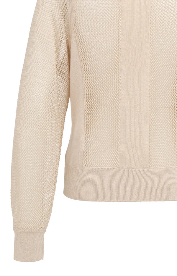 yaya-strickpullover-netzoptik-beige-damen-pullover image 8