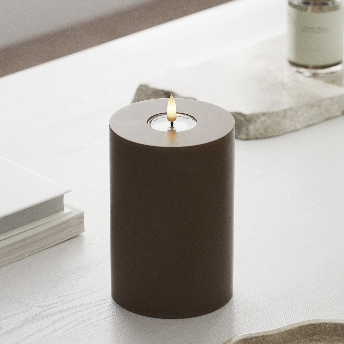 deluxe-homeart-blockkerzen-led-stumpenkerze-10x15-cm-karamell image 3