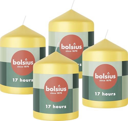 bolsius-essentials-stumpenkerze-gelb-8x6cm-4-st-ck image 2