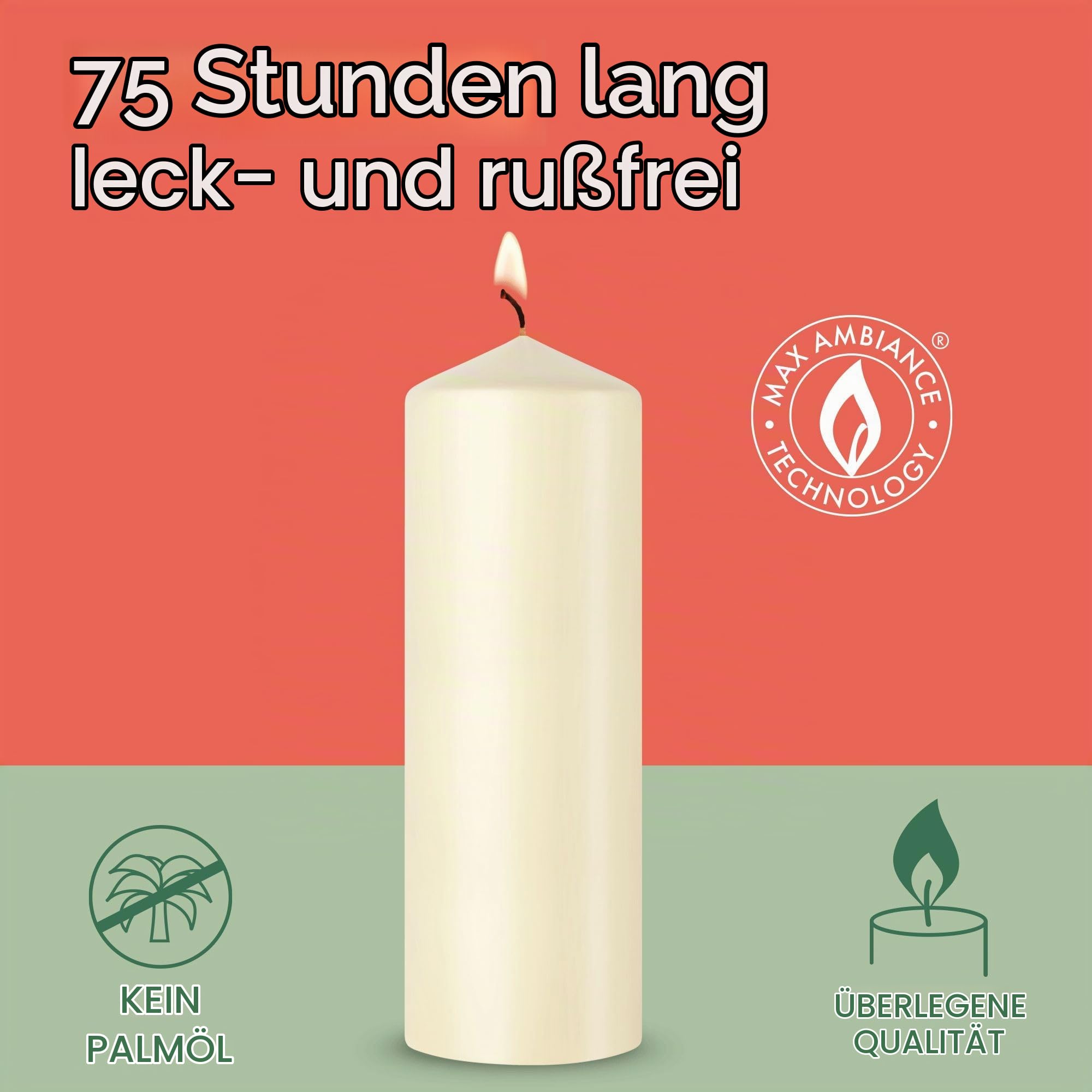 bolsius-essentials-stumpenkerzen-beige-4er-20x7-cm-veganes-wachs image 2