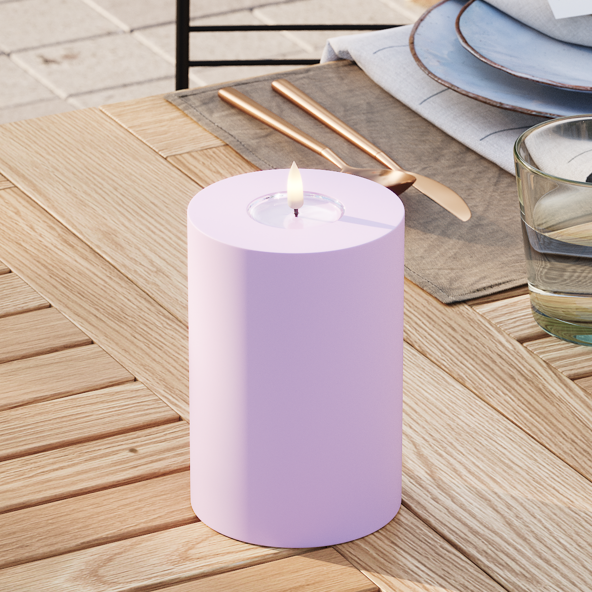 deluxe-homeart-au-enleuchten-led-blockkerze-10x15-cm-lavendel-ip44 image 3