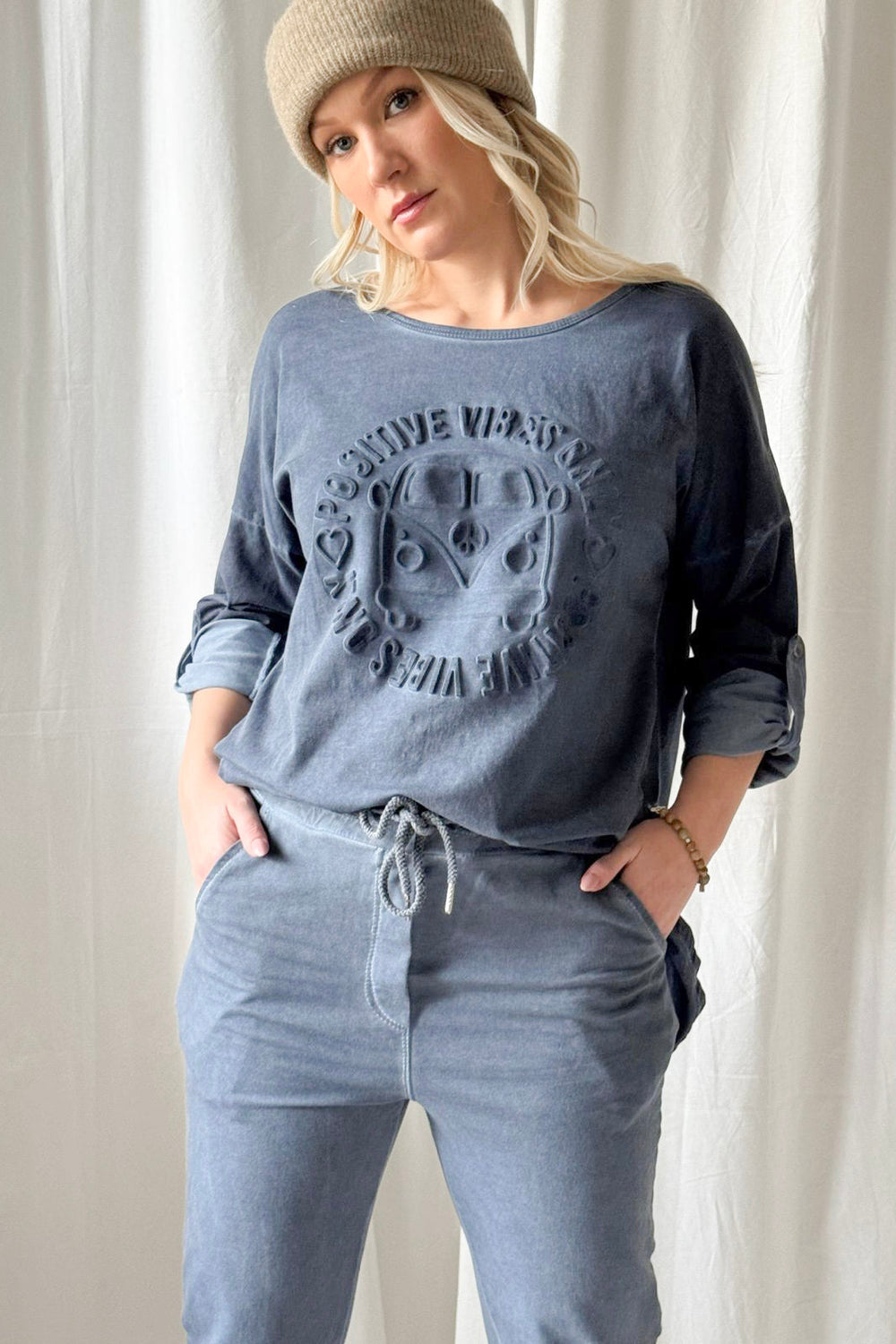 bypias-bohemian-longshirt-print-vintage-wash-denim-blue-one-size image 3