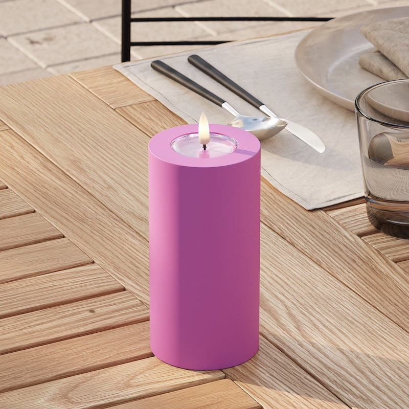 deluxe-homeart-au-enleuchten-led-kerze-7-5x15-cm-magenta-ip44 image 2