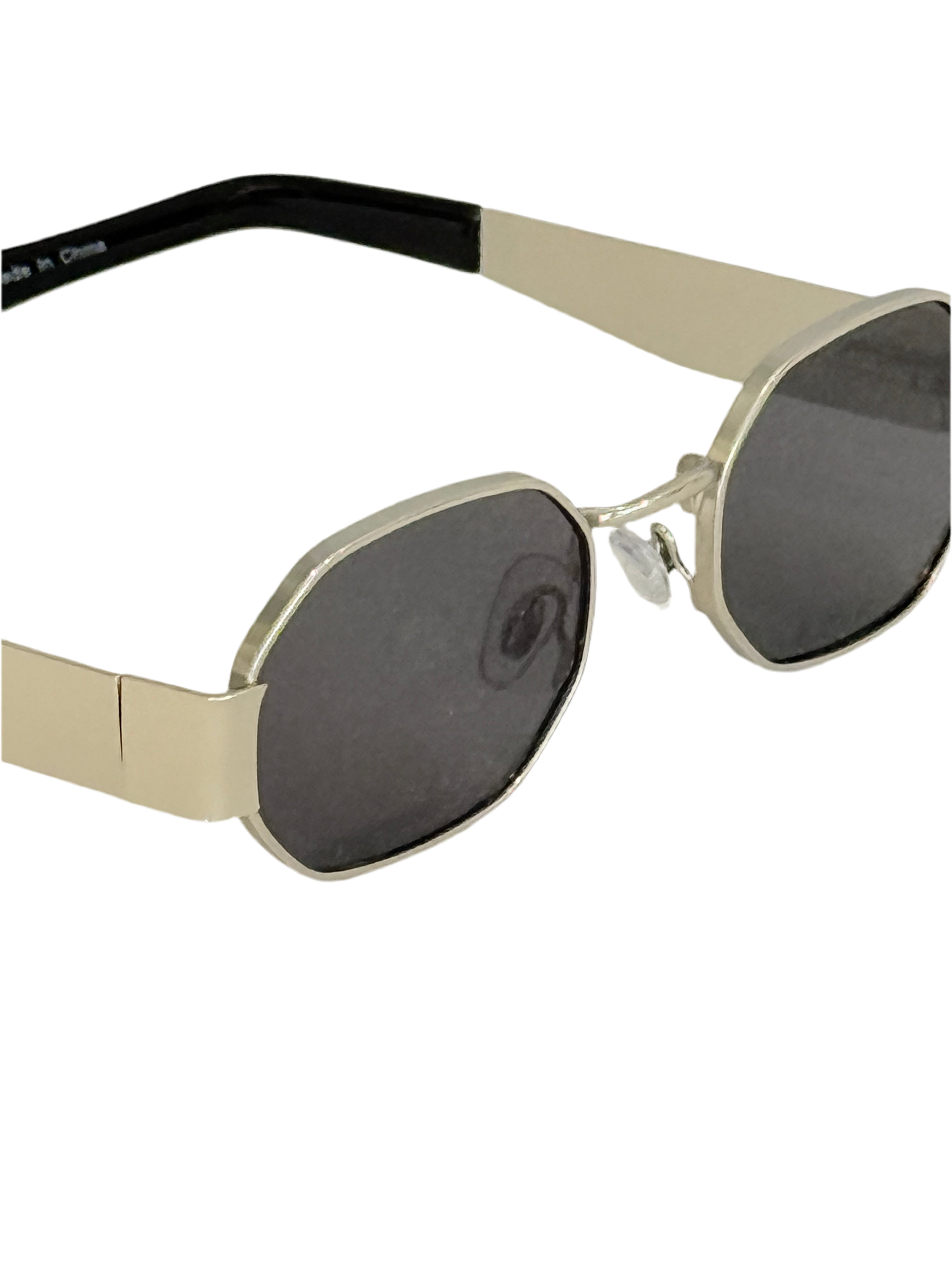 hailys-leni-sonnenbrille-silber-grau-achteckig-uv400 image 5