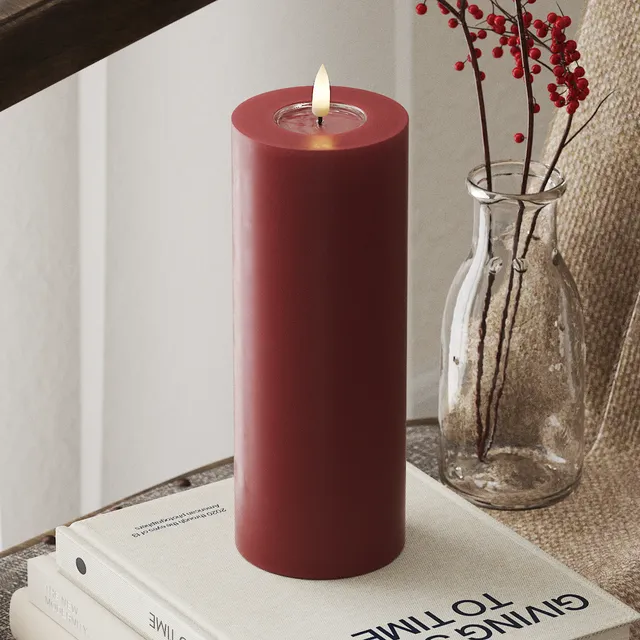deluxe-homeart-blockkerzen-led-stumpenkerze-7-5x20cm-bordeaux image 1