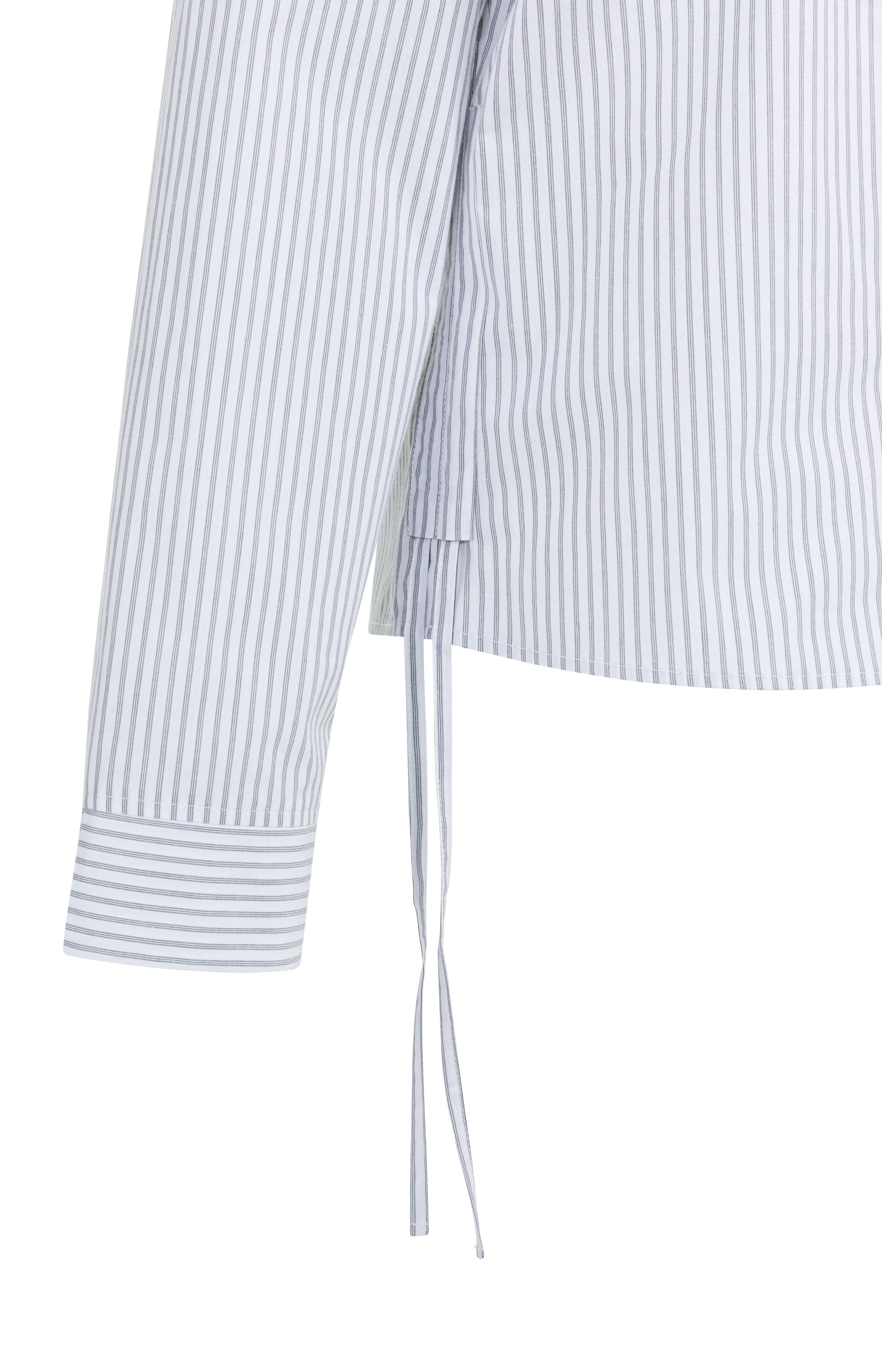 yaya-bluse-mit-kordelzug-iron-grey-gestreift-38-blaugrau image 8