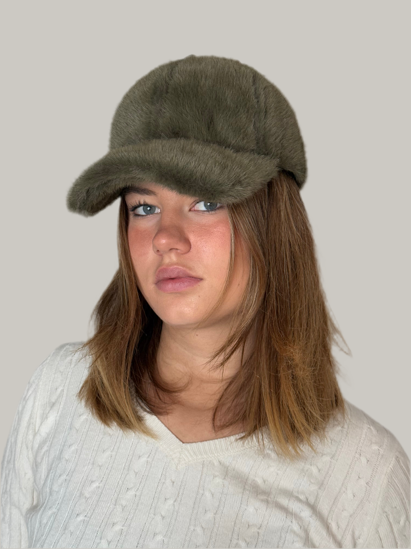 ein-st-ck-vom-gl-ck-kunstfell-baseball-cap-dunkelgr-n-damen image 4