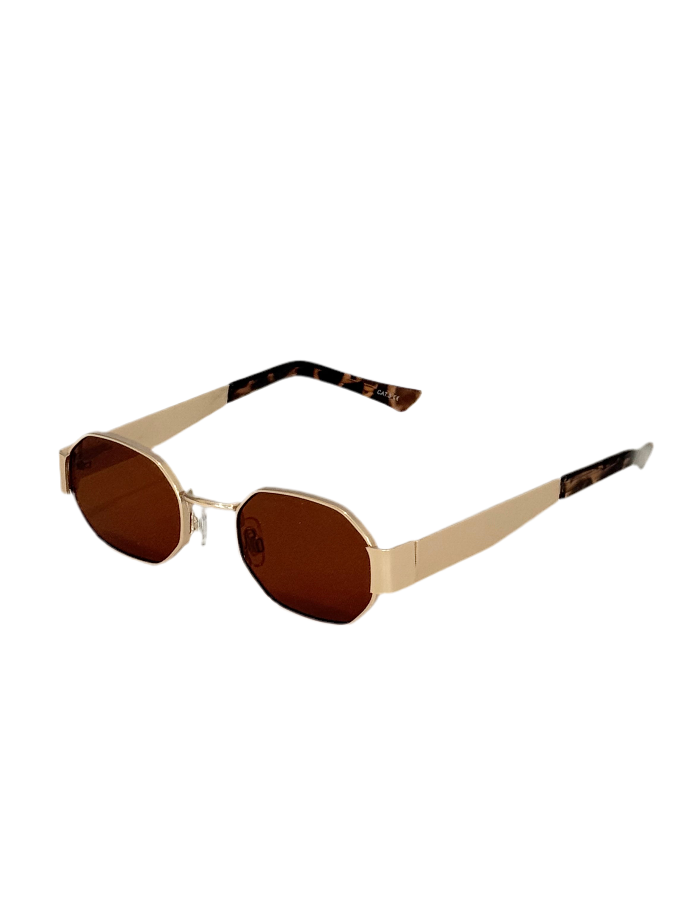 hailys-leni-sonnenbrille-gold-braun-achteckig-uv400 image 4