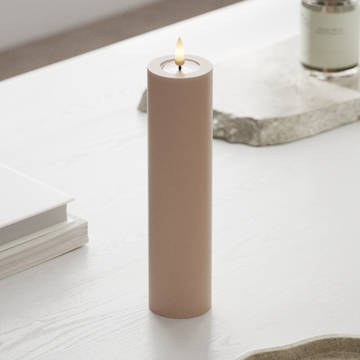 deluxe-homeart-blockkerzen-5x20-cm-led-kerze-rosa-real-flame image 3