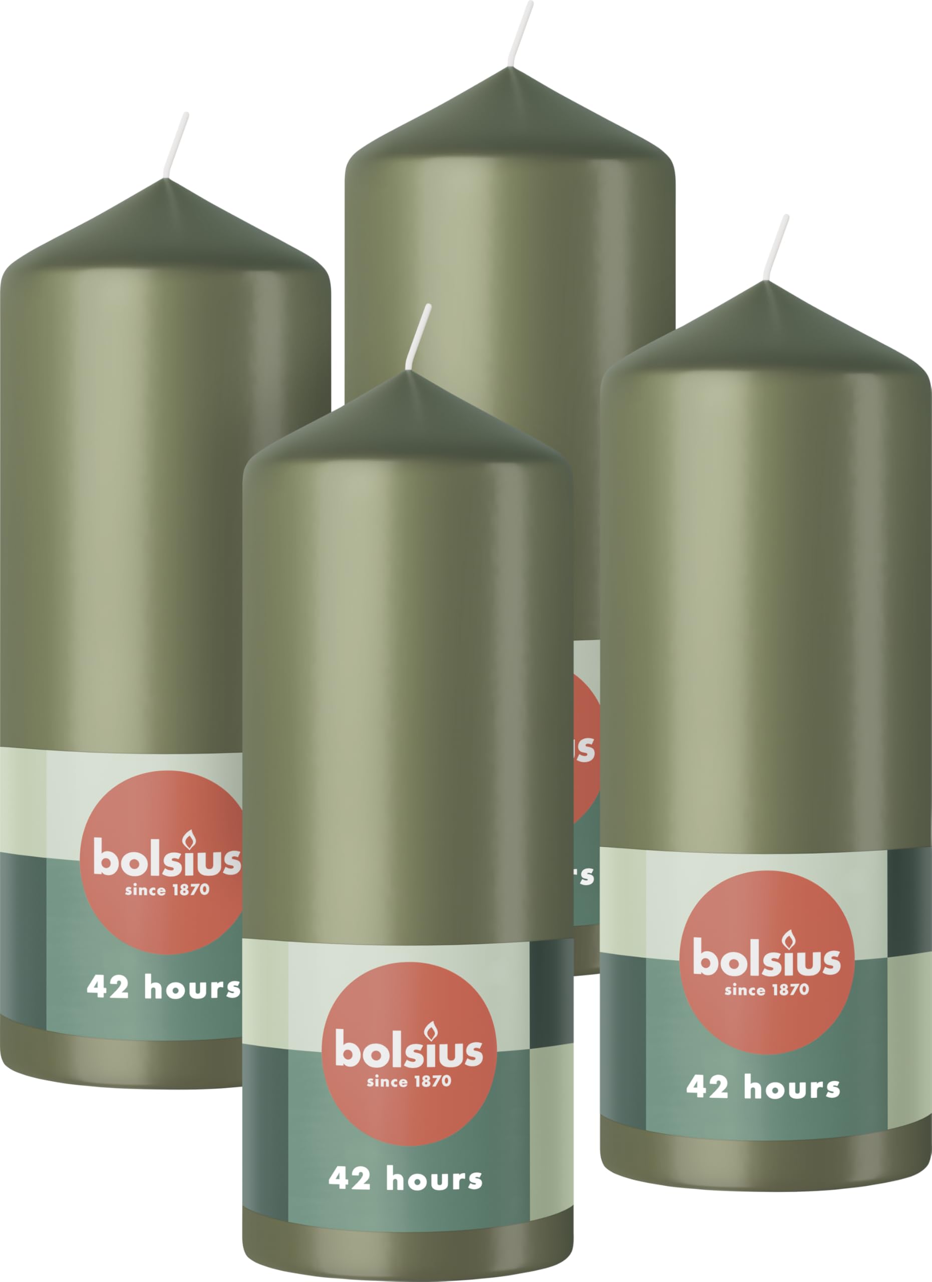 bolsius-essentials-stumpenkerzen-15x6-olive-4er-42h image 1