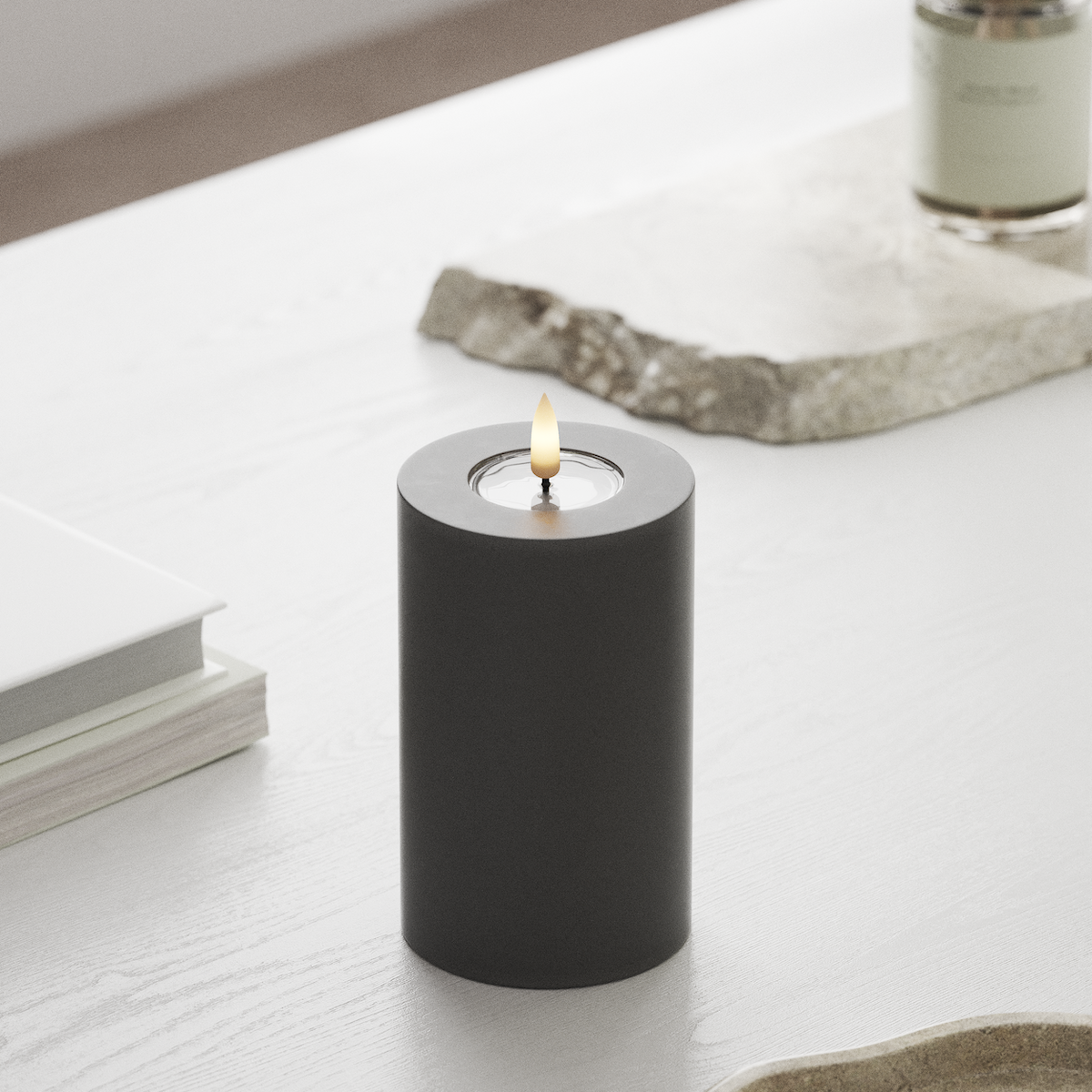 deluxe-homeart-blockkerzen-led-kerze-7-5x12-5-cm-grau-real-flame image 3