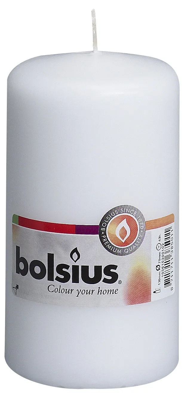bolsius-essentials-stumpenkerzen-wei-8-stk-13x7-cm image 1