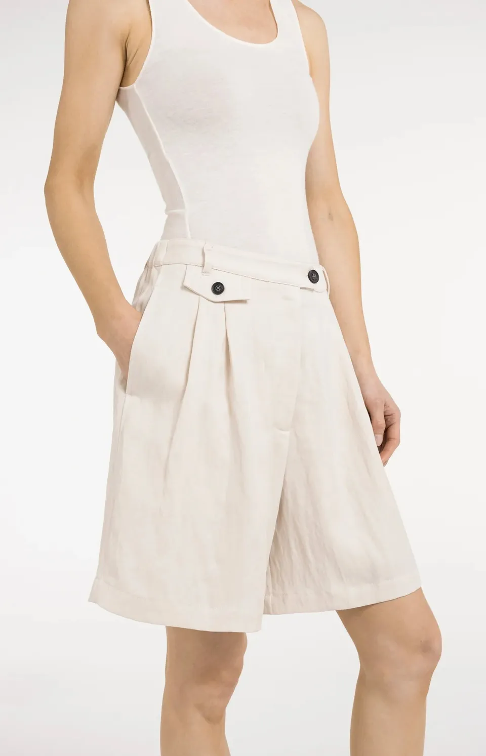 yaya-bermudashorts-bundfalten-shorts-cloudy-creme-38 image 1