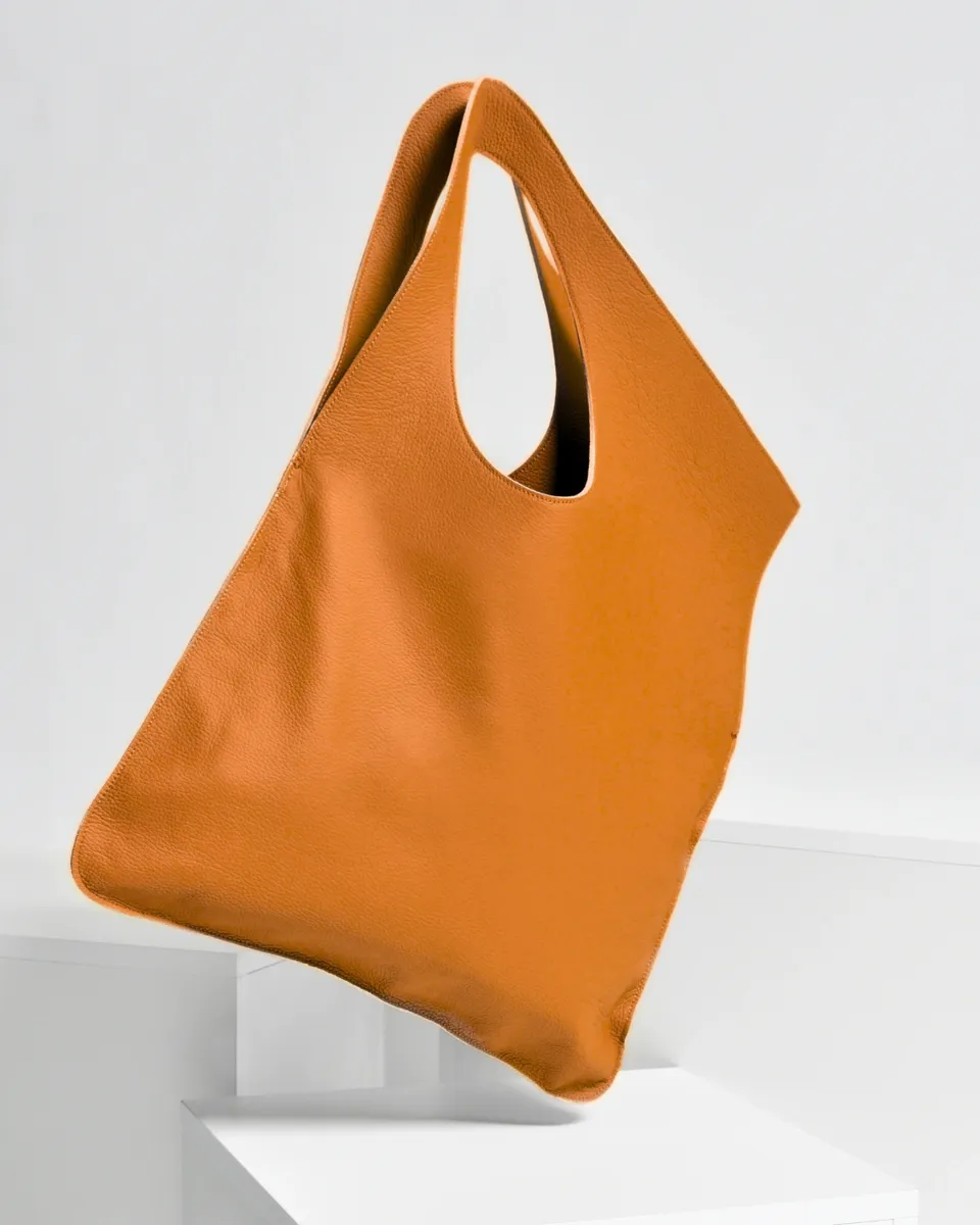 aakasha-roma-handtasche-echtleder-caramel-quadratisch image 1