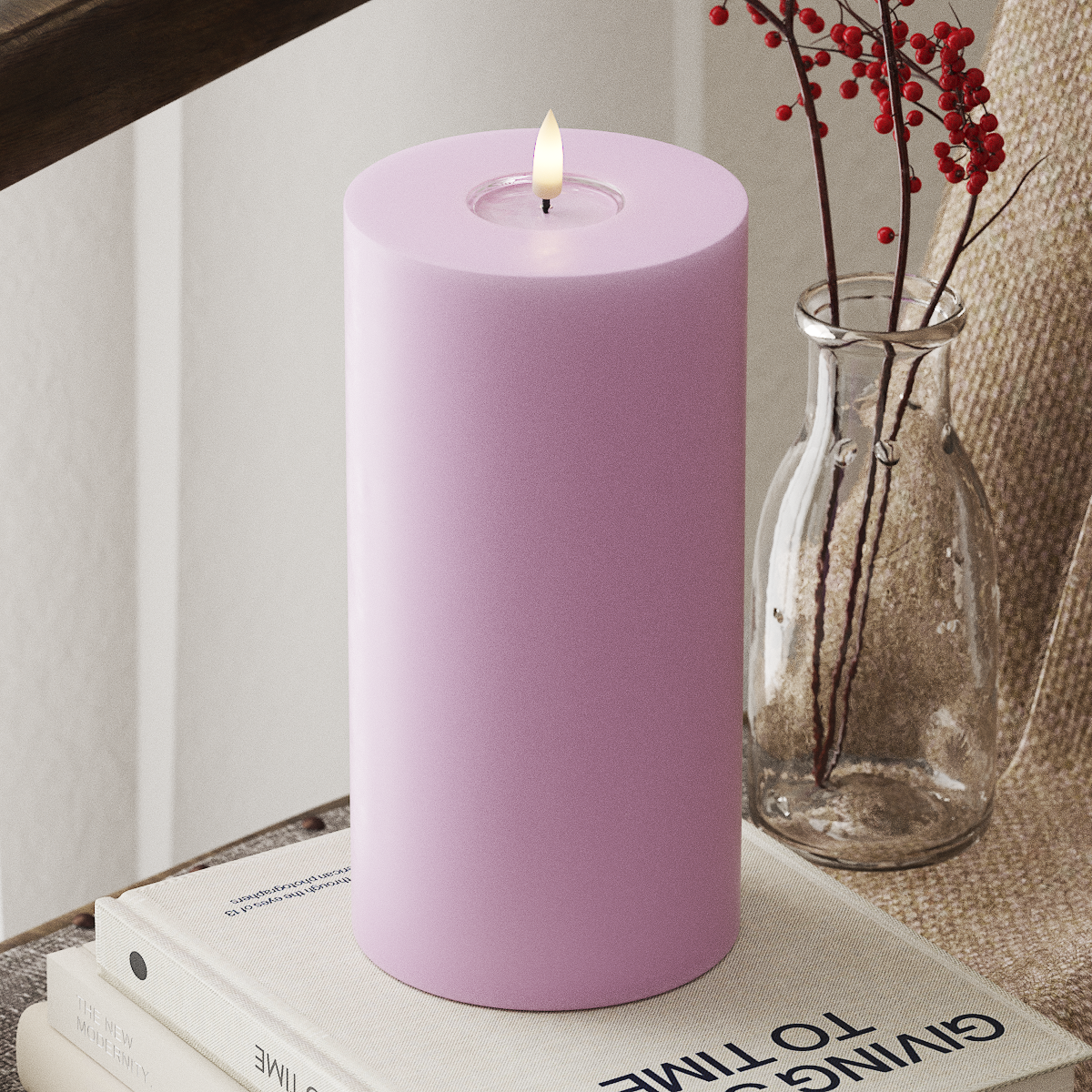 deluxe-homeart-blockkerzen-led-blockkerze-10x20-cm-lavendel image 1