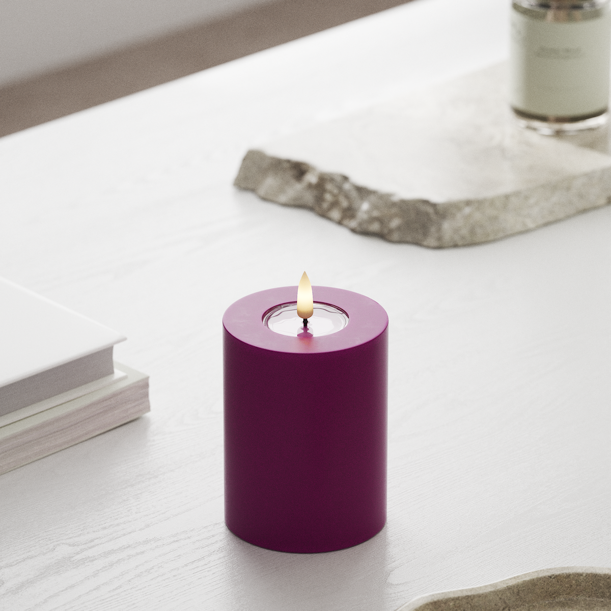 deluxe-homeart-blockkerzen-led-blockkerze-7-5x10-cm-violett image 3