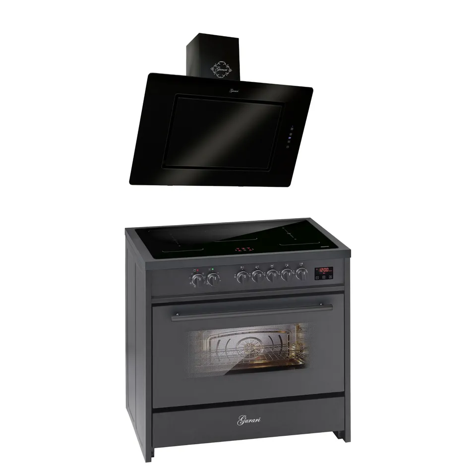 gurari-e-913-bl-gch-s-155-standherd-90-cm-schwarz-induktion image 1
