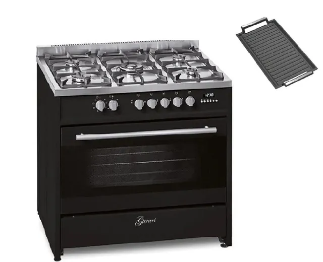 gurari-gch-e-911-bl-standherd-90-cm-schwarz-121-l-gas-elektro image 1