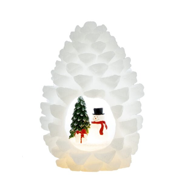 deluxe-homeart-saisons-kegel-deko-11x17cm-schneemann-weihnachten image 1