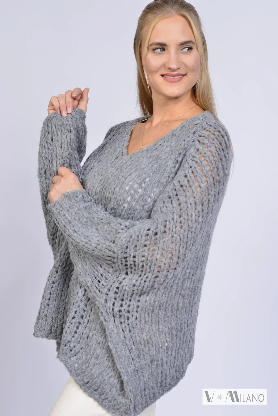 ein-st-ck-vom-gl-ck-lora-grobstrickpullover-grau-oversize-wolle image 1