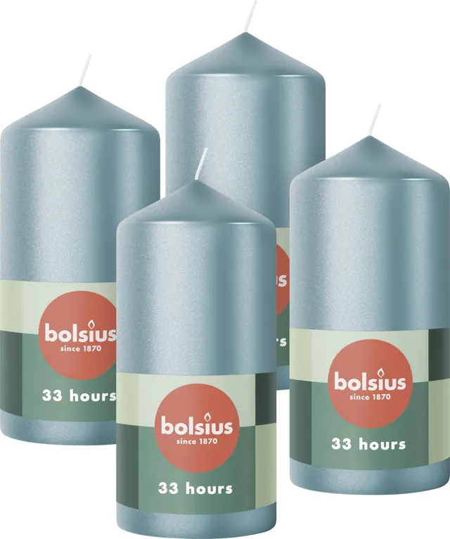 bolsius-essentials-stumpenkerzen-metallic-blau-4-st-ck-12x6-cm image 1