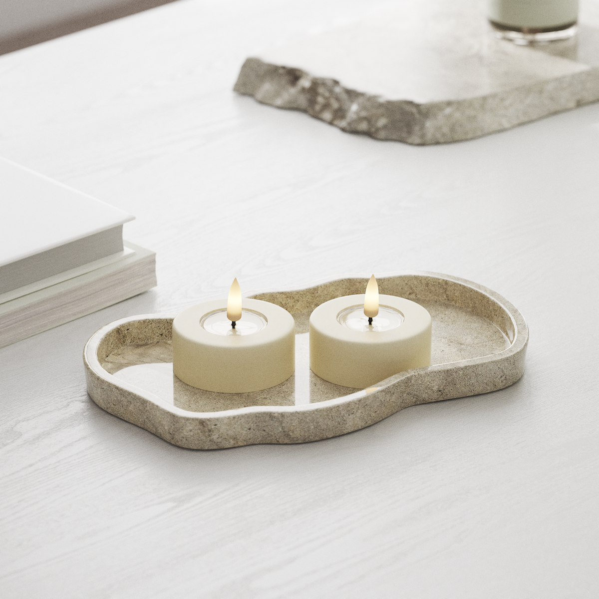 deluxe-homeart-teelichter-led-jumbo-teelichter-2-st-ck-creme-real-flame image 3