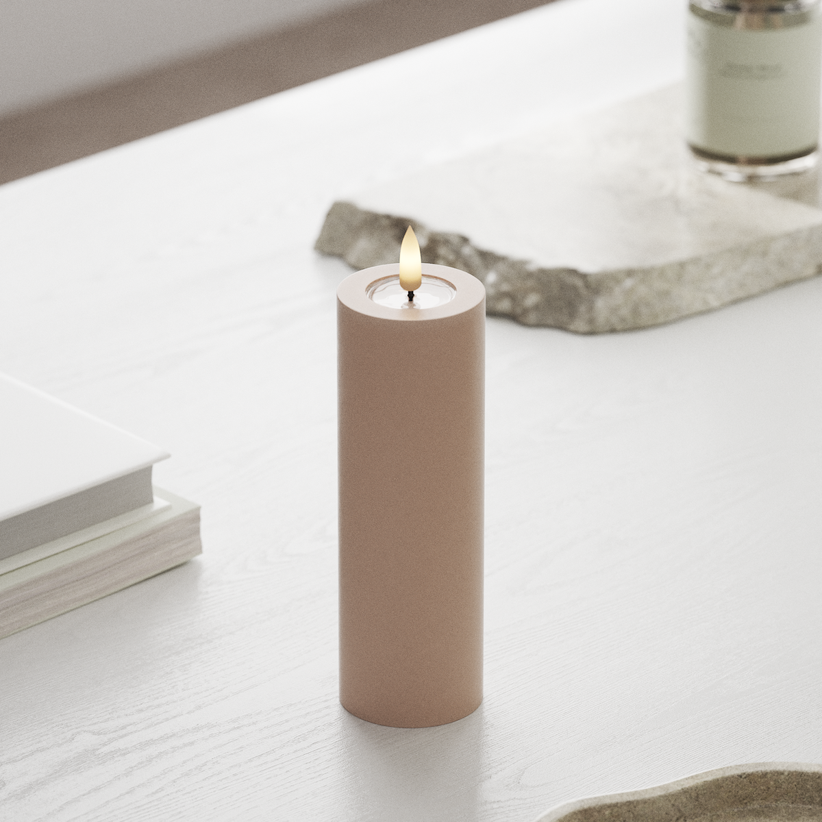 deluxe-homeart-blockkerzen-led-kerze-5x15-cm-rosa-real-flame image 3