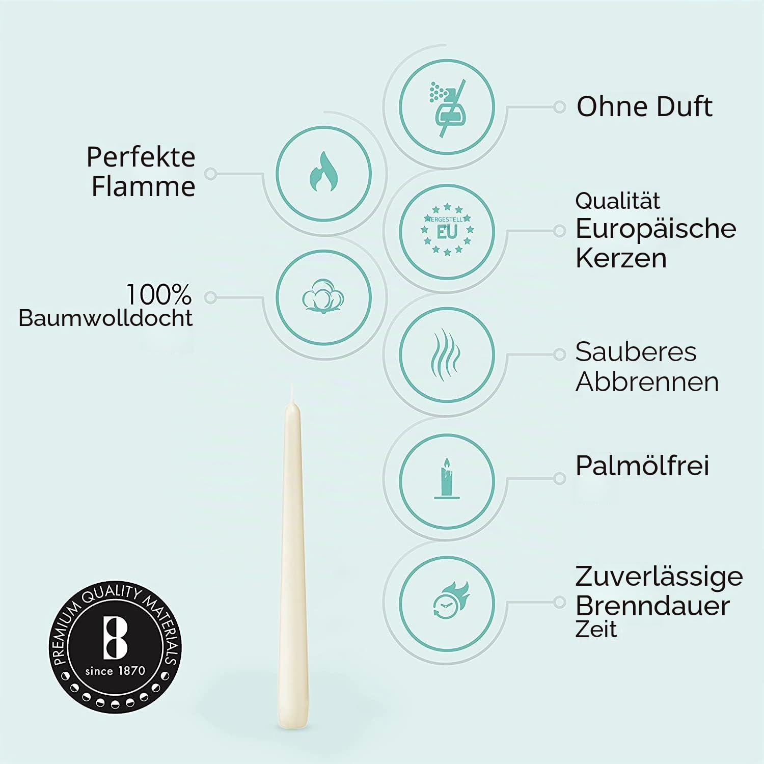 bolsius-essentials-spitzkerzen-elfenbein-24-5-cm-100-st-ck image 3