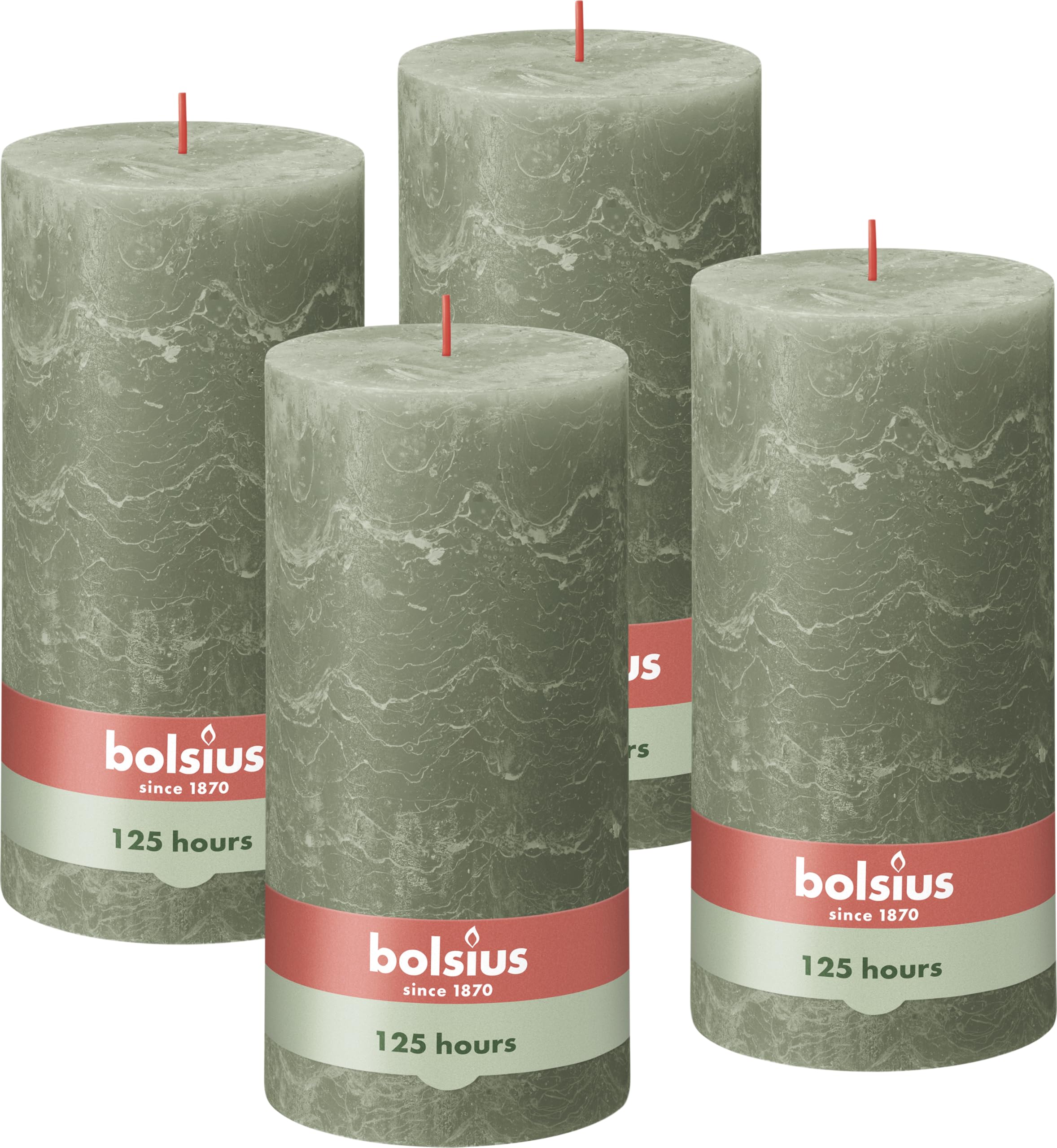 bolsius-rustik-stumpenkerze-olivengr-n-20x10cm-4-st-ck image 1