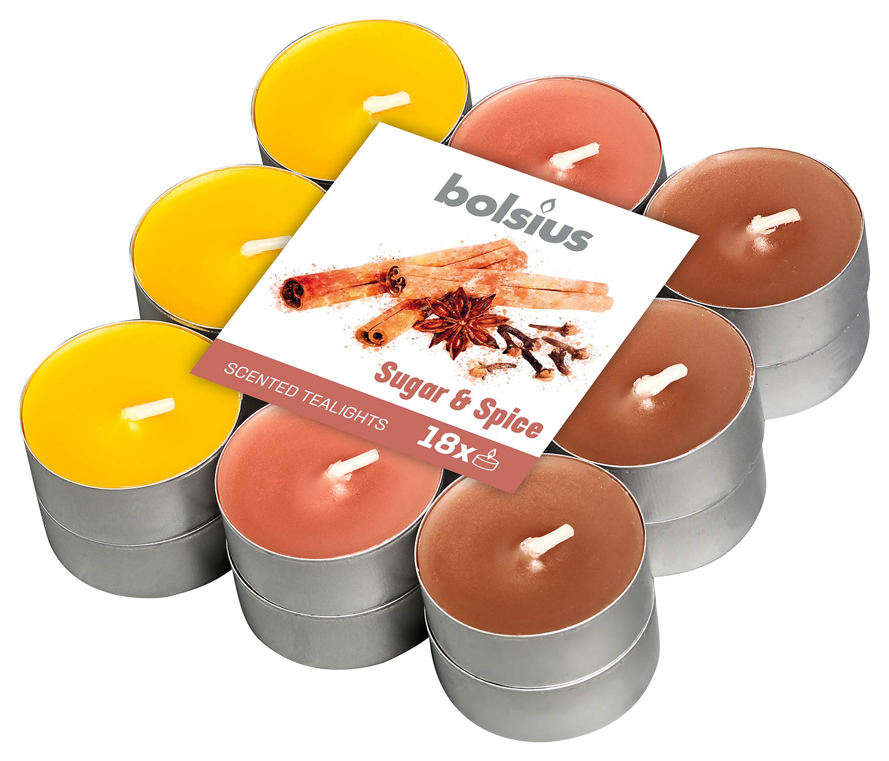 bolsius-true-scents-teelichter-zucker-gew-rz-18-st-ck-4-std image 1