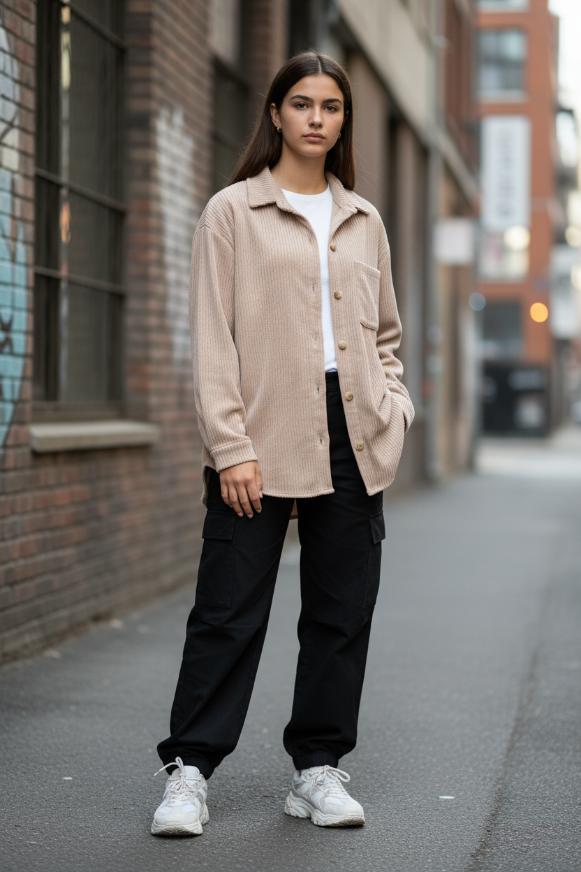 heart-kiss-cordjacke-hemdstil-damen-beige-xs-l image 5