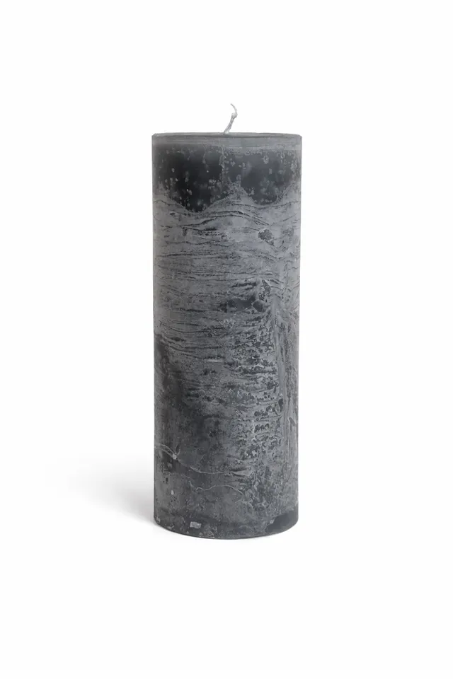 stumpenkerze-rustic-grau-7x20-cm-durchgef-rbt image 1