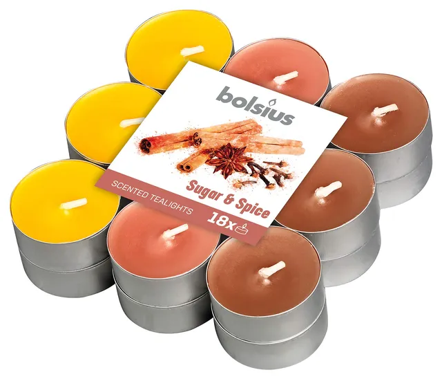 bolsius-true-scents-teelichter-zucker-gew-rz-18-st-ck-4-std image 1