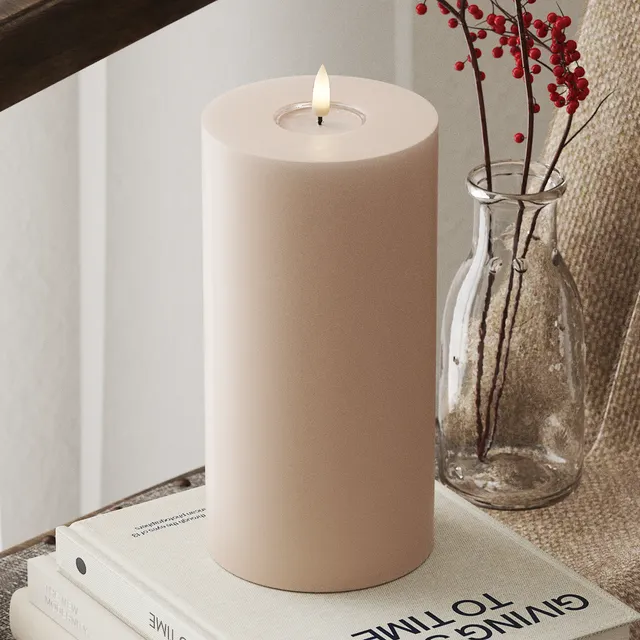 deluxe-homeart-blockkerzen-led-blockkerze-10x20-rosa-real-flame image 1