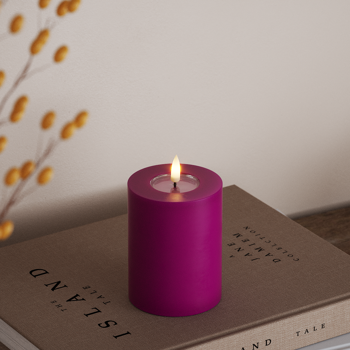 deluxe-homeart-blockkerzen-led-blockkerze-7-5x10-cm-violett image 2
