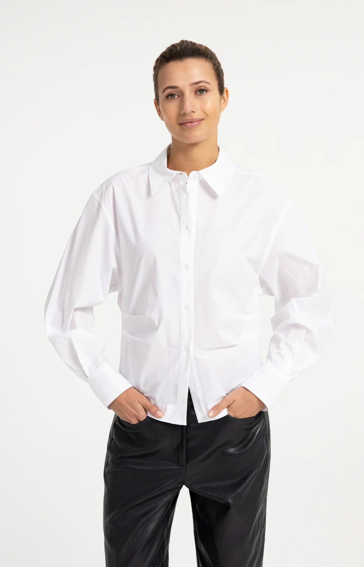 yaya-bluse-wei-damen-tailliert-raffungen-gr-36-40 image 3