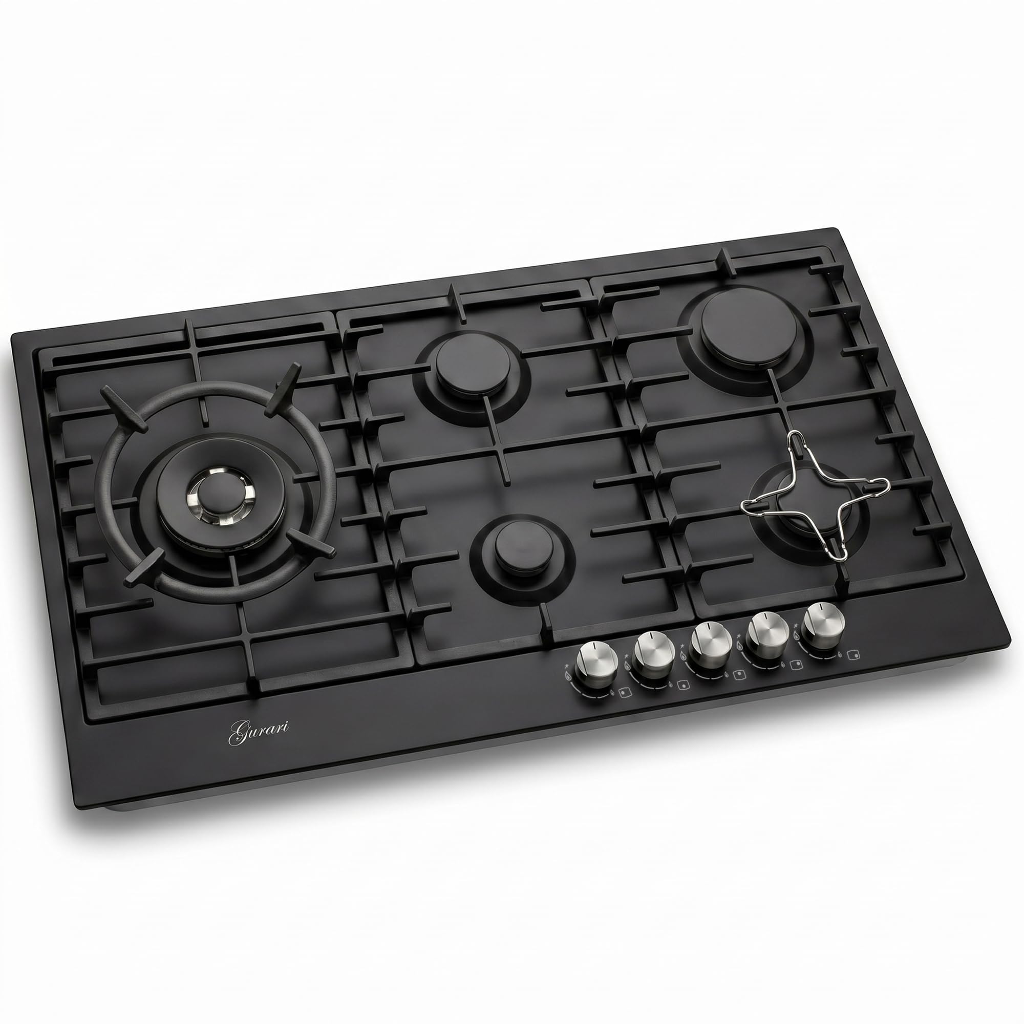 gurari-gch-fb-905-bl-gaskochfeld-90-cm-schwarz-emaille-5-flammig image 4