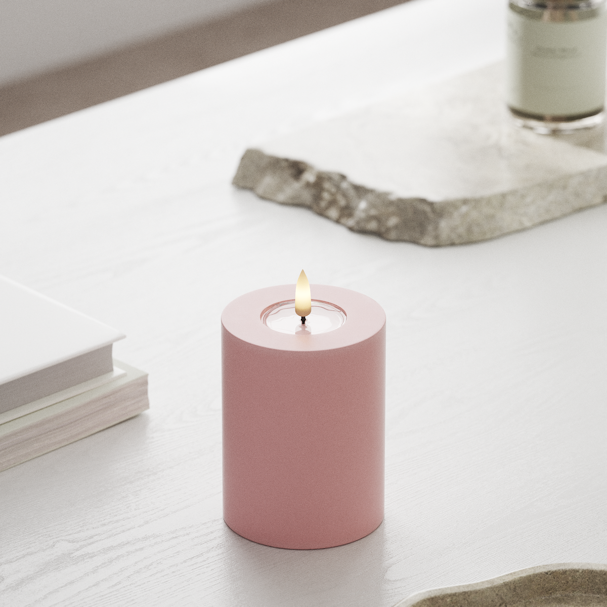 deluxe-homeart-blockkerzen-led-kerze-hellrosa-7-5x10-cm image 3