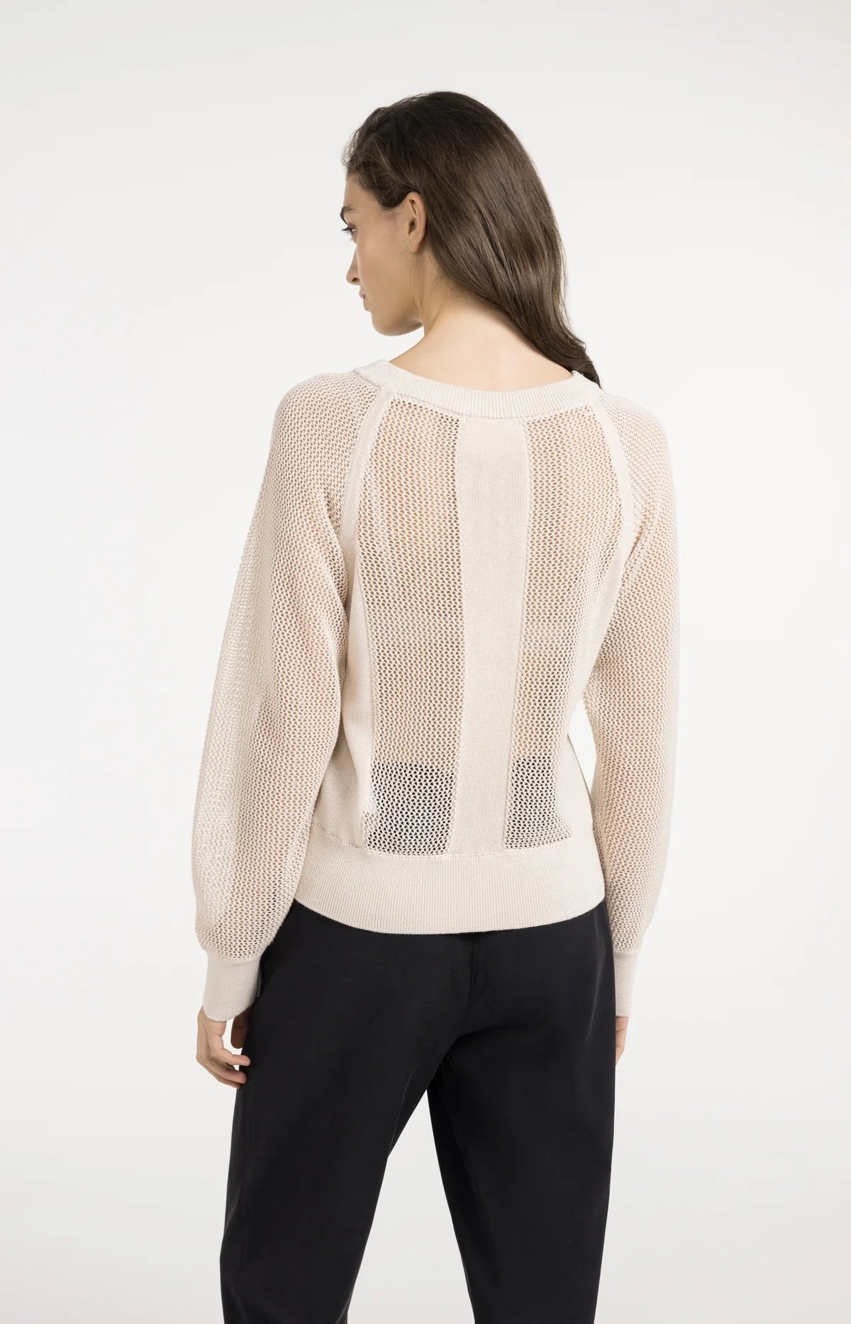 yaya-strickpullover-netzoptik-beige-damen-pullover image 2