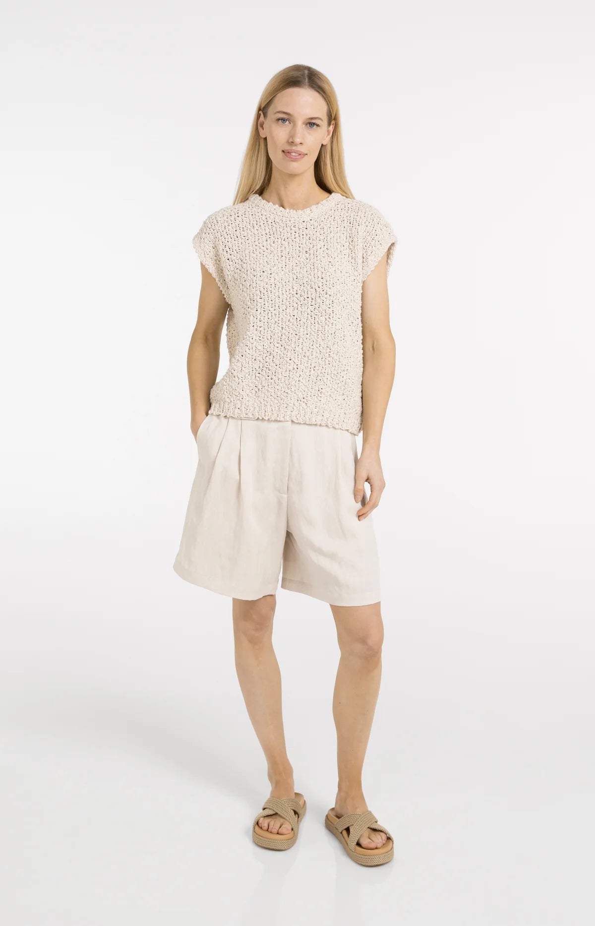 yaya-bermudashorts-bundfalten-shorts-cloudy-creme-38 image 8