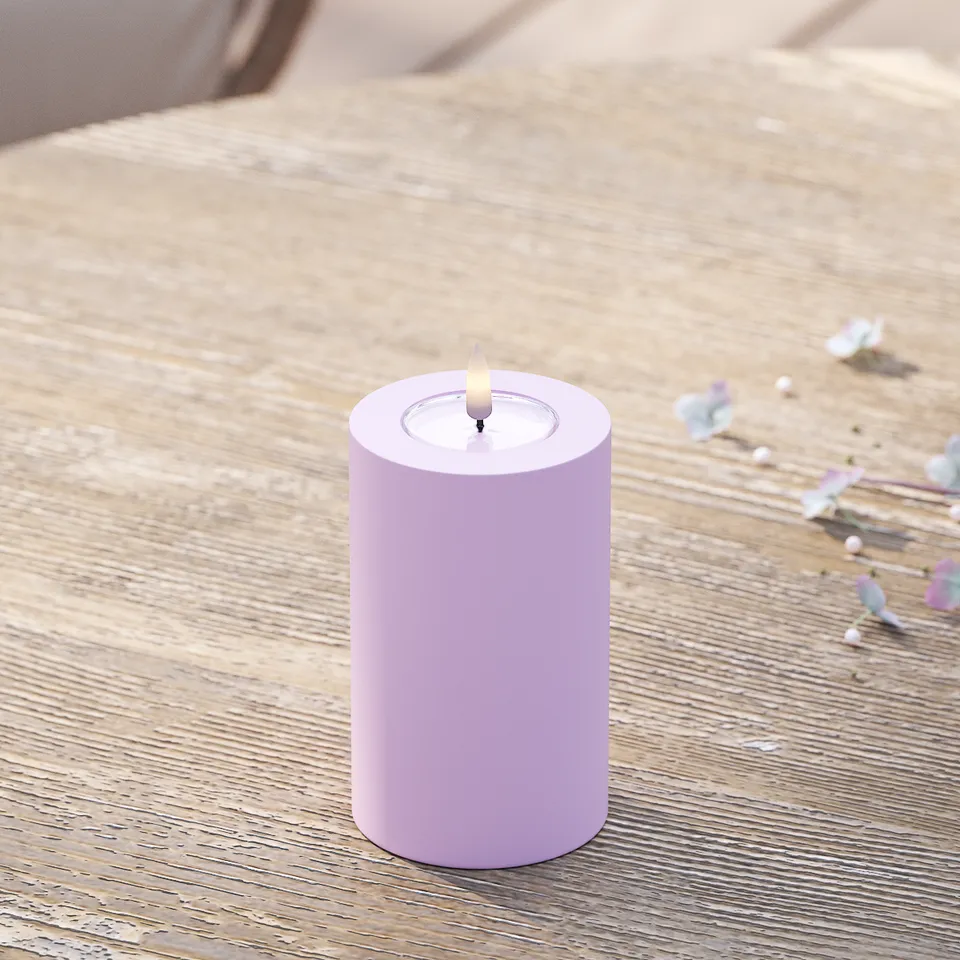 deluxe-homeart-au-enleuchten-led-blockkerze-7-5x12-5-cm-lavendel-ip44 image 1