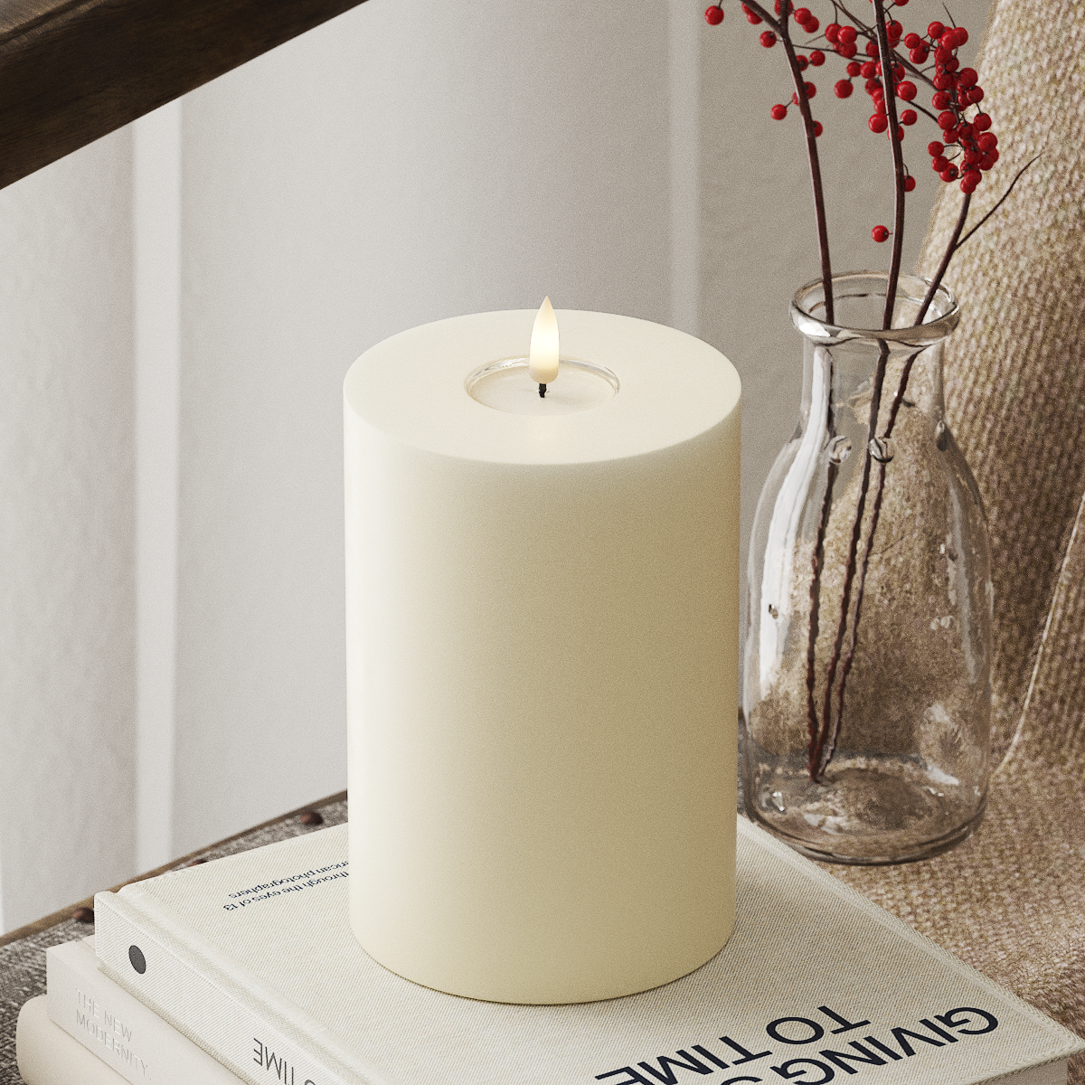 deluxe-homeart-blockkerzen-led-kerze-10x15-cm-creme image 1