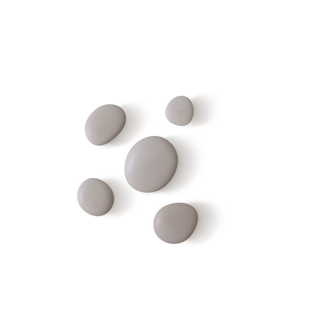 maomi-hooks-wandhaken-porzellan-steingrau-5er-set image 1